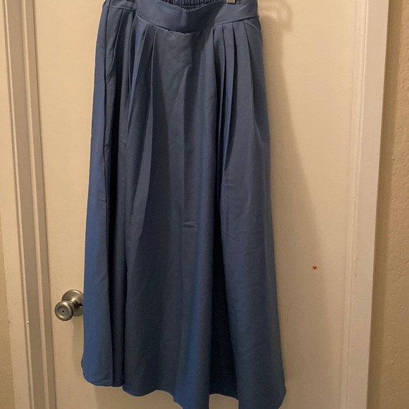 French style woman maxi skirt blue new - Picture 1 of 7